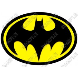 Batman Logo Yellow T Shirt Iron on Transfer  Decal  ~#12