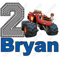 Blaze and the Monster Machines  Personalized  Custom  T Shirt Iron on Transfer Decal ~#17
