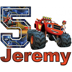 Blaze and the Monster Machines  Personalized  Custom  T Shirt Iron on Transfer Decal ~#7