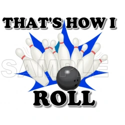 Bowling T Shirt Iron on Transfer  Decal  ~#1