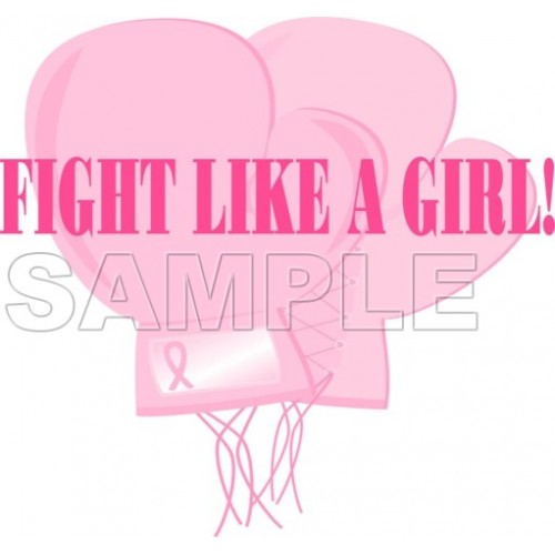  Breast Cancer Awareness ~# Fight Like A Girl ~# T Shirt Iron on Transfer Decal ~#19 by www.topironons.com