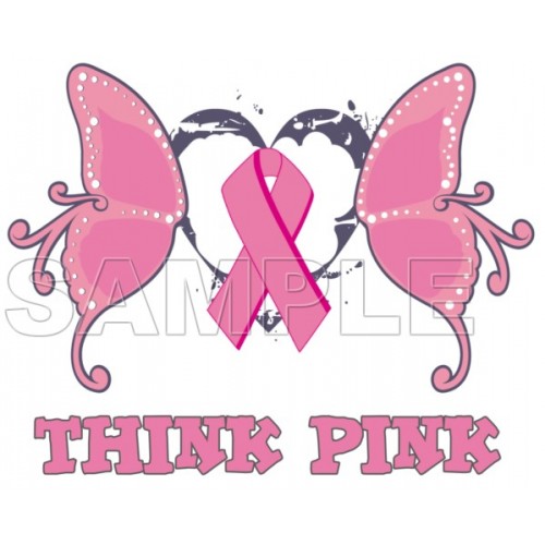  Breast Cancer Awareness ~# Think Pink ~# T Shirt Iron on Transfer Decal ~#20 by www.topironons.com