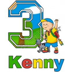 Caillou Birthday Personalized Custom T Shirt Iron on Transfer Decal ~#45