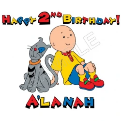 Caillou  Birthday Personalized Custom T Shirt Iron on Transfer Decal ~#48