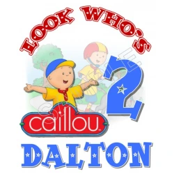 Caillou  Birthday Personalized Custom T Shirt Iron on Transfer Decal ~#81