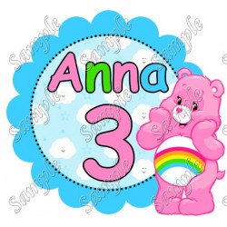 Care Bears Cheer Birthday  Personalized  T Shirt Iron on Transfer Decal ~#3