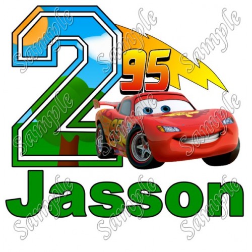  Cars 95 Lightning McQueen  Personalized  Custom  T Shirt Iron on Transfer Decal ~#1 by www.topironons.com