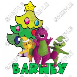 Christmas Barney  T Shirt Iron on Transfer Decal ~#42