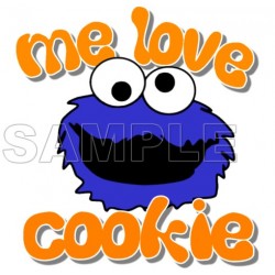 Cookie Monster T Shirt Iron on Transfer Decal ~#3