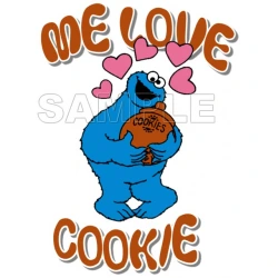 Cookie Monster T Shirt Iron on Transfer Decal ~#4