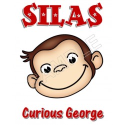 Curious George Personalized  Custom  T Shirt Iron on Transfer Decal ~#59