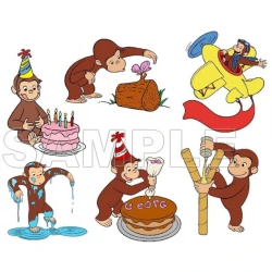 Curious George T Shirt Iron on Transfer Decal ~#4
