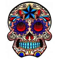 Day of the Dead  D?a de Muertos Skull T Shirt Iron on Transfer Decal ~#7