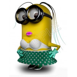 Despicable Me Female Minion   T Shirt Iron on Transfer Decal ~#19