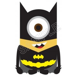 Despicable Me Minion Batman T Shirt Iron on Transfer  Decal  ~#11