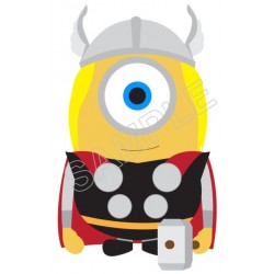 Despicable Me Minion Thor  T Shirt Iron on Transfer  Decal  ~#15