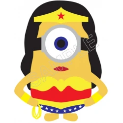 Despicable Me Minion Wonder Woman T Shirt Iron on Transfer  Decal  ~#12
