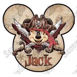 Disney World Vacation Pirate Custom Personalized  T Shirt Iron on Transfer Decal ~#89
