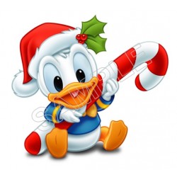 Donald Duck Baby Christmas T Shirt Iron on Transfer Decal ~#6
