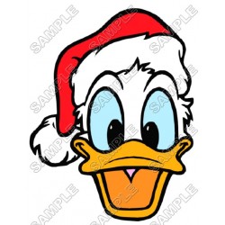 Donald  Duck  Santa Christmas  T Shirt Iron on Transfer  Decal ~#51