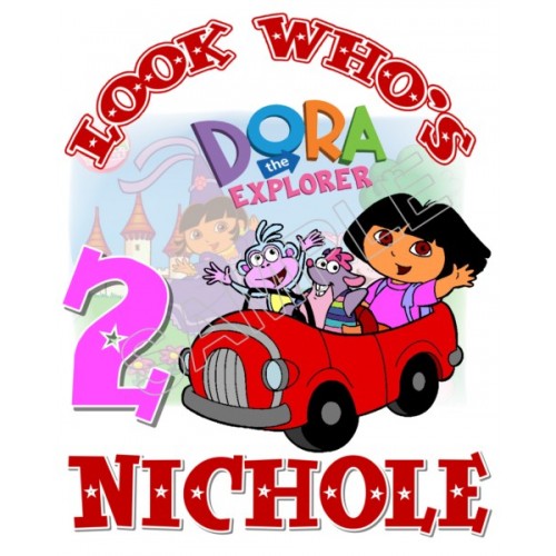  Dora  Birthday Personalized Custom T Shirt Iron on Transfer Decal ~#24 by www.topironons.com