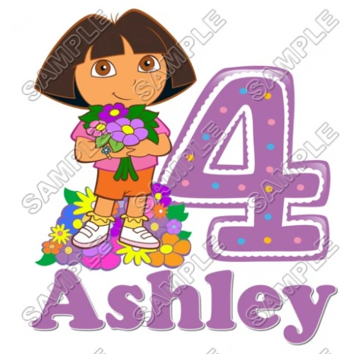  Dora  Birthday  Personalized  Custom  T Shirt Iron on Transfer Decal ~#27 by www.topironons.com