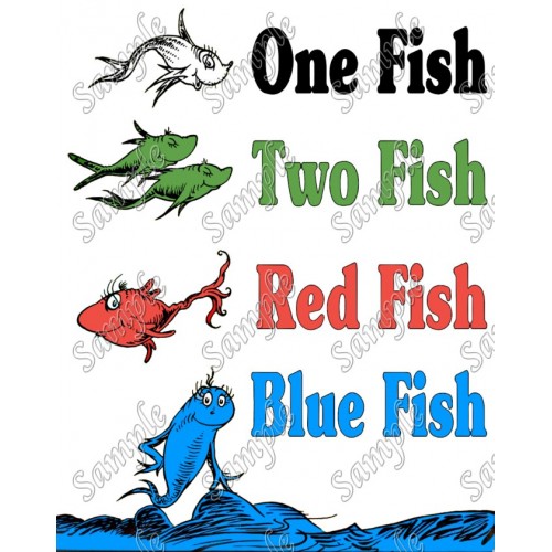  Dr. Seuss  Fish T Shirt Iron on Transfer Decal ~#64 by www.topironons.com