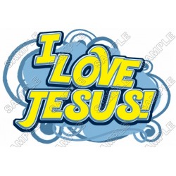 Easter I Love Jesus  T Shirt Iron on Transfer Decal ~#1