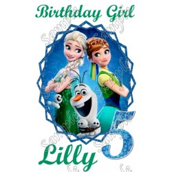 Frozen Fever Personalized Birthday Iron on Transfer Decal ~#22