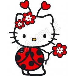 Hello Kitty  LadyBug T Shirt Iron on Transfer Decal ~#50