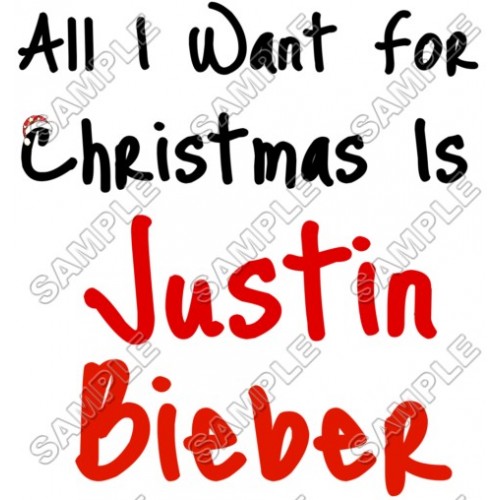  Justin Bieber Christmas T Shirt  Iron on Transfer Decal  ~#15 by www.topironons.com