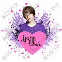 Justin Bieber T Shirt  Iron on Transfer Decal ~#7
