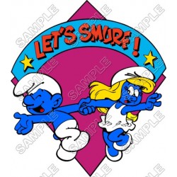 Let's Smurf  T Shirt Iron on Transfer Decal ~#25