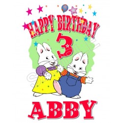 Max and Ruby   Birthday Personalized Custom T Shirt Iron on Transfer Decal ~#69