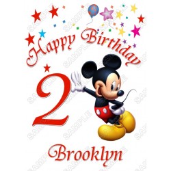 Mickey Mouse Birthday  Personalized  Custom  T Shirt Iron on Transfer Decal ~#1