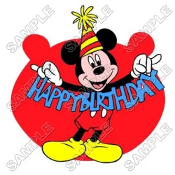 Mickey Mouse Birthday T Shirt Iron on Transfer Decal ~#26