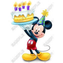 Mickey Mouse Birthday T Shirt Iron on Transfer Decal ~#4