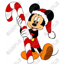 Mickey Mouse  Christmas  Santa   T Shirt Iron on Transfer Decal ~#25