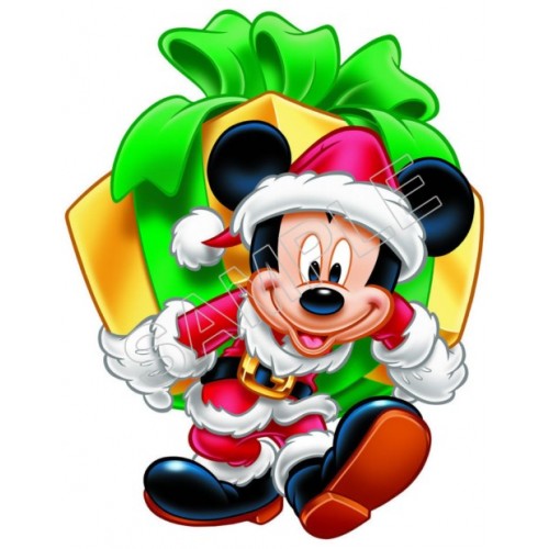  Mickey Mouse Santa Christmas  T Shirt Iron on Transfer Decal ~#46 by www.topironons.com