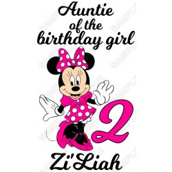 Minnie Mouse Birthday Custom Personalized  Iron on Transfer ~#16