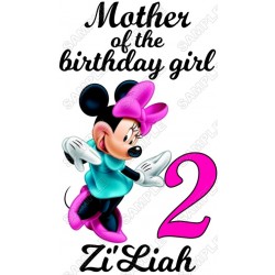 Minnie Mouse Birthday Custom Personalized  Iron on Transfer ~#17