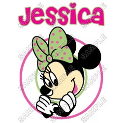 Minnie Mouse  Birthday  Personalized  Custom  T Shirt Iron on Transfer Decal ~#4