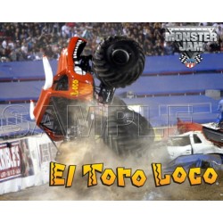 Monster Jam Truck El Toro Loco T Shirt Iron on Transfer Decal ~#2
