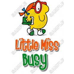 Mr Men and Little Miss Busy  T Shirt Iron on Transfer Decal ~#25