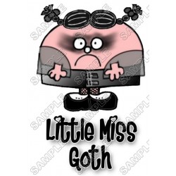 Mr Men and Little Miss Goth T Shirt Iron on Transfer Decal ~#35