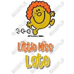 Mr Men and Little Miss Late T Shirt Iron on Transfer Decal ~#30