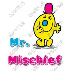 Mr Men and Little Miss Mr. Mischief  T Shirt Iron on Transfer Decal ~#18