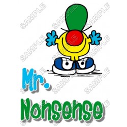 Mr Men and Little Miss Mr. Nonsense T Shirt Iron on Transfer Decal ~#21