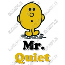 Mr Men and Little Miss Mr. Quiet T Shirt Iron on Transfer Decal ~#22