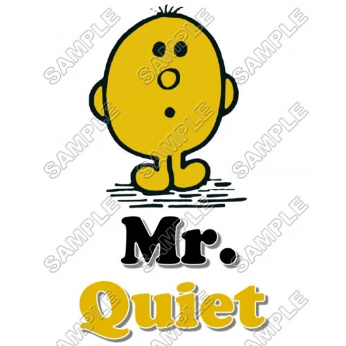  Mr Men and Little Miss Mr. Quiet T Shirt Iron on Transfer Decal ~#22 by www.topironons.com